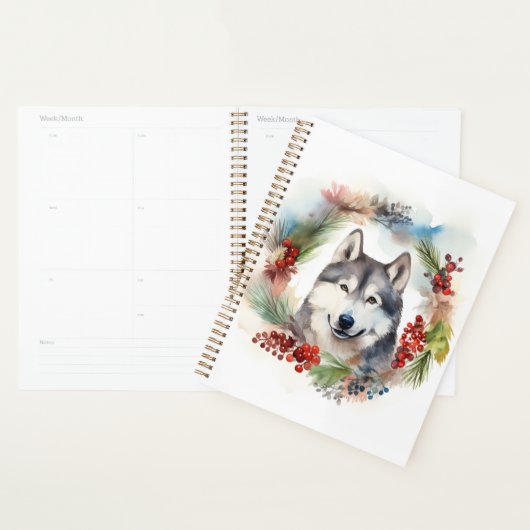 Alaskan Malamute Weihnachtsfeiertag Planer (Anzeige)