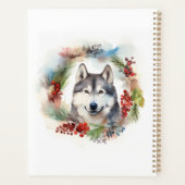 Alaskan Malamute Weihnachtsfeiertag Planer (Rückseite)
