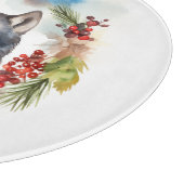 Alaskan Malamute Weihnachtsfeiertag Schneidebrett (Ecke)