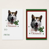 Alaskan Malamute Weihnachtsgeschenke Namensschilde (Vorne & Hinten)
