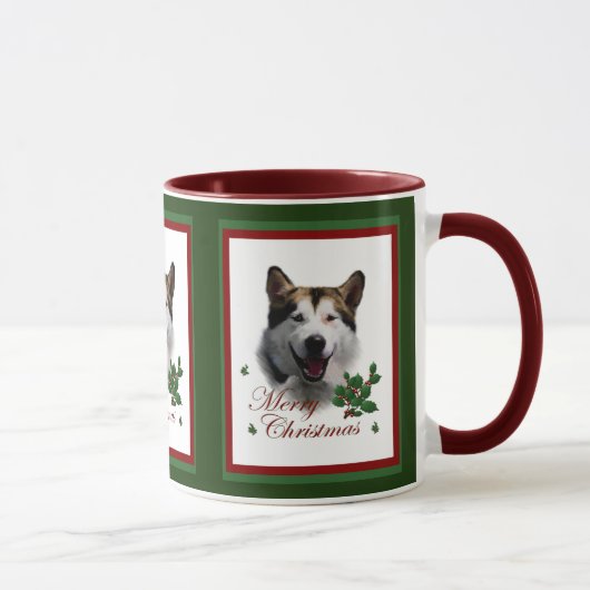 Alaskan Malamute Weihnachtsgeschenke Tasse (Rechts)