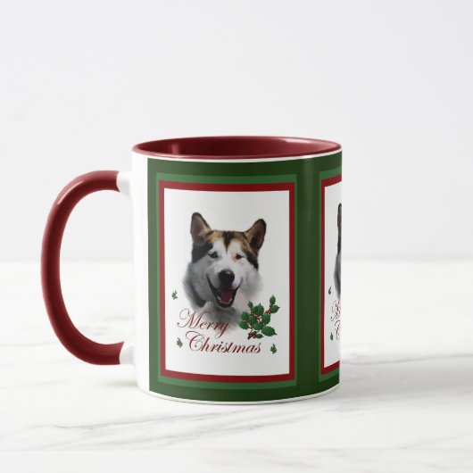 Alaskan Malamute Weihnachtsgeschenke Tasse (Links)