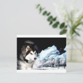 Alaskan Malamute Weihnachtsgrüße Feiertagspostkarte (Stehend Vorderseite)