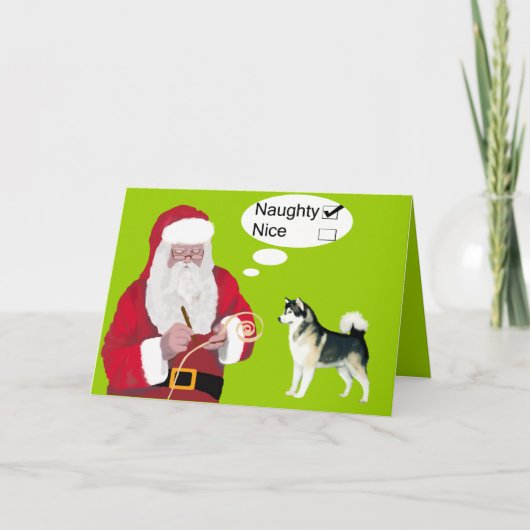 Alaskan Malamute Weihnachtskarte Feiertagskarte (Vorderseite)