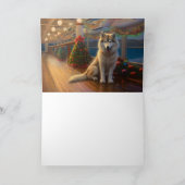 Alaskan Malamute Weihnachtsreise: Feierabend Karte (Innenseite)