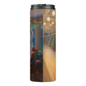 Alaskan Malamute Weihnachtsreise: Feierabend Thermosbecher (Rückseite)