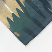 Alaskan Malamute Weihnachtsreise Fleecedecke (Ecke)