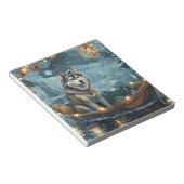 Alaskan Malamute Weihnachtsreise Notizblock (angewinkelt)