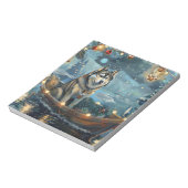 Alaskan Malamute Weihnachtsreise Notizblock (Rotiert)