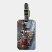 Alaskan Malamute Weihnachtssaison Gepäckanhänger (Vorderseite vertikal)