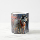 Alaskan Malamute Weihnachtssaison Kaffeetasse (Mittel)