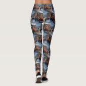 Alaskan Malamute Weihnachtssaison Leggings (Rückseite)