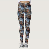 Alaskan Malamute Weihnachtssaison Leggings (Vorderseite)
