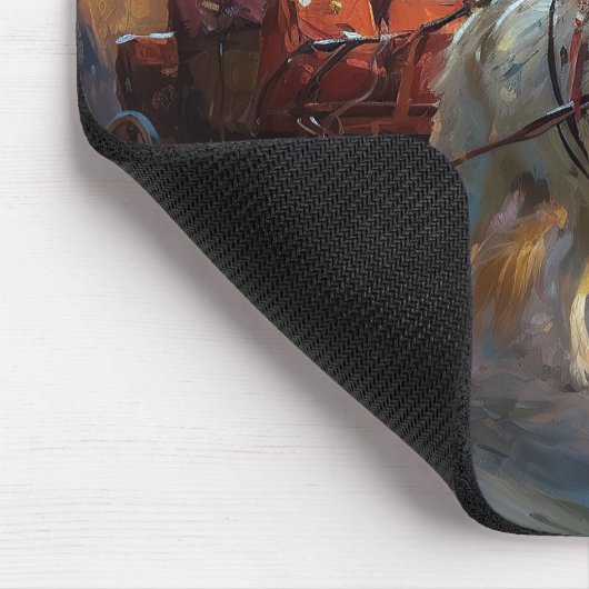 Alaskan Malamute Weihnachtssaison Mousepad (Ecke)