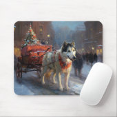 Alaskan Malamute Weihnachtssaison Mousepad (Mit Mouse)