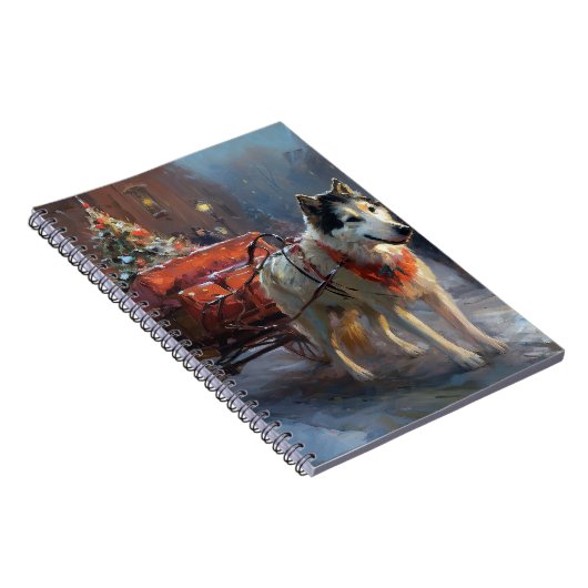 Alaskan Malamute Weihnachtssaison Notizblock (Rechte Seite)