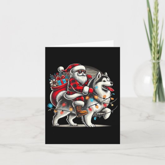 Alaskan Malamute WeihnachtsWeihnachtsWeihnachtsWei Karte (Vorderseite)