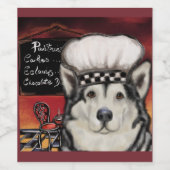 Alaskan Malamute Weinetikett (Einzelnes Label)