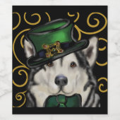 Alaskan Malamute Weinetikett (Einzelnes Label)