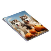 Alaskan Malamute Welpe Herbst Delight Pumpkin Notizblock (Rechte Seite)