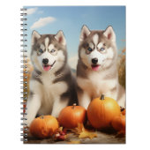 Alaskan Malamute Welpe Herbst Delight Pumpkin Notizblock (Vorderseite)