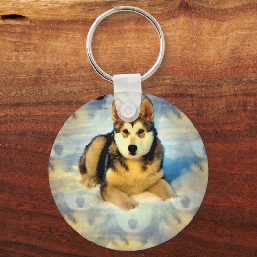 Alaskan Malamute Welppies Schlüsselanhänger (Vorderseite)