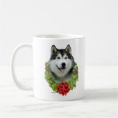 Alaskan Malamute Wreath Kaffeetasse (Links)