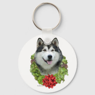 Alaskan Malamute Wreath - Schlüsselanhänger