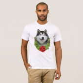 Alaskan Malamute Wreath T-Shirt (Vorne ganz)