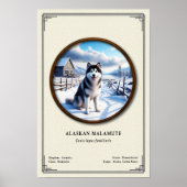 Alaskan Malamute Zoology Series Poster (Vorne)