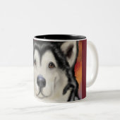 Alaskan Malamute Zweifarbige Tasse (VorderseiteRechts)