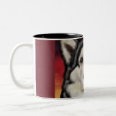 Alaskan Malamute Zweifarbige Tasse (Links)