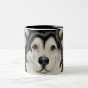 Alaskan Malamute Zweifarbige Tasse