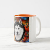 ALASKAN MALAMUTE ZWEIFARBIGE TASSE (VorderseiteRechts)