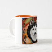 ALASKAN MALAMUTE ZWEIFARBIGE TASSE (Vorderseite Links)
