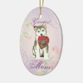 Alaskan Malemute Herz Mama Keramik Keramik Ornament (Links)