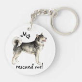 Alaskan Malemute retten Schlüsselanhänger (Rückseite)