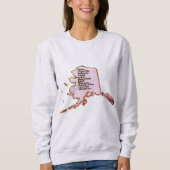 Alaskan Map und Fakten Sweatshirt (Vorderseite)