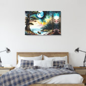 Alaskan Moose am Rande des Waldes Leinwanddruck (Insitu (Schlafzimmer))