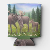 Alaskan Moose Family Can Cooler Dosenkühler (Vorderseite)