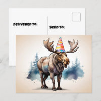Alaskan Moose mit Geburtshhat