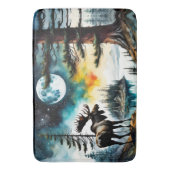 Alaskan Moose Stehend auf der Bergkette Badematte (Vorderseite Vertikal)