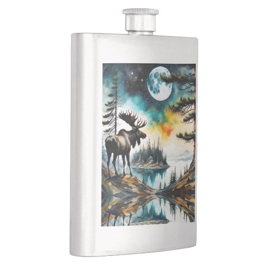 Alaskan Moose Stehend auf der Bergkette Flachmann (Rechts)