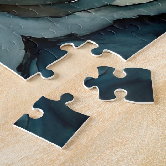 Alaskan Moose Stehend auf der Bergkette Puzzle (Seite)