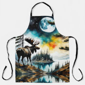 Alaskan Moose Stehend auf der Bergkette Schürze (Vorderseite)