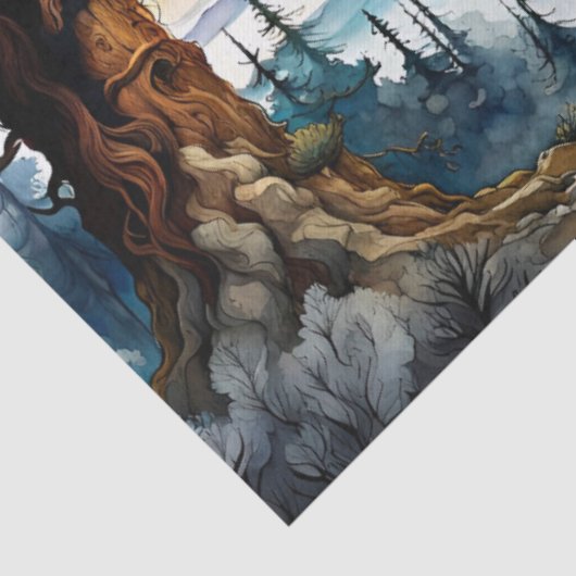 Alaskan Moose unter dem Mondlicht Seidenpapier (Detail)