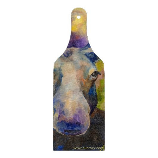 Alaskan Moosey Glasschneidbrett Schneidebrett (Vorderseite)