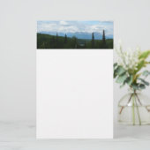 Alaskan Mountain Range Panorama Fotografie Briefpapier (Stehend Vorderseite)