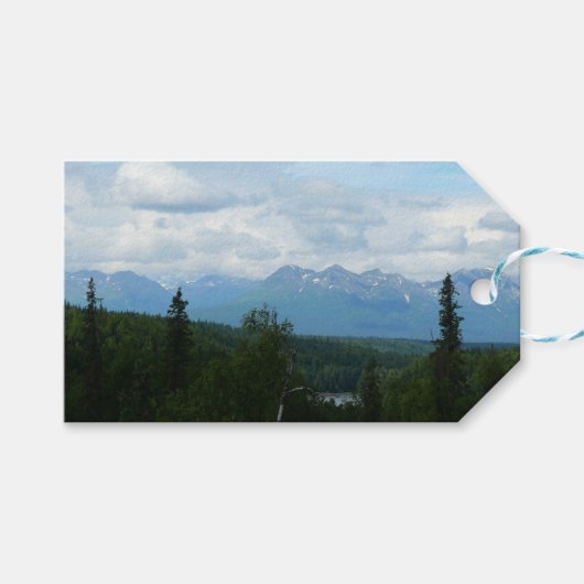 Alaskan Mountain Range Panorama Fotografie Geschenkanhänger (Vorderseite (Horizontal))