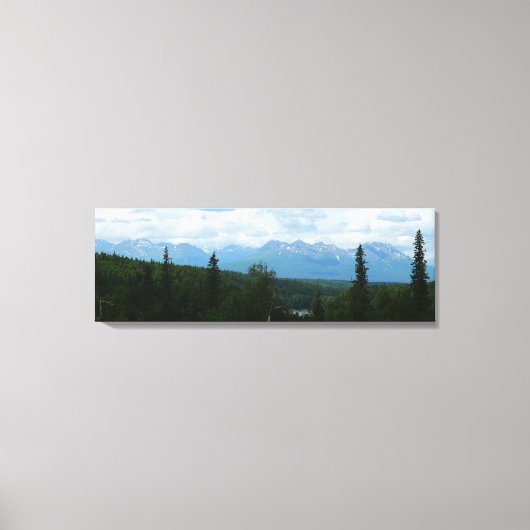 Alaskan Mountain Range Panorama Fotografie Leinwanddruck (Vorderseite)